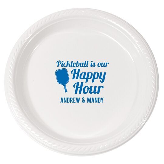 Pickleball Is Our Happy Hour Plastic Plates